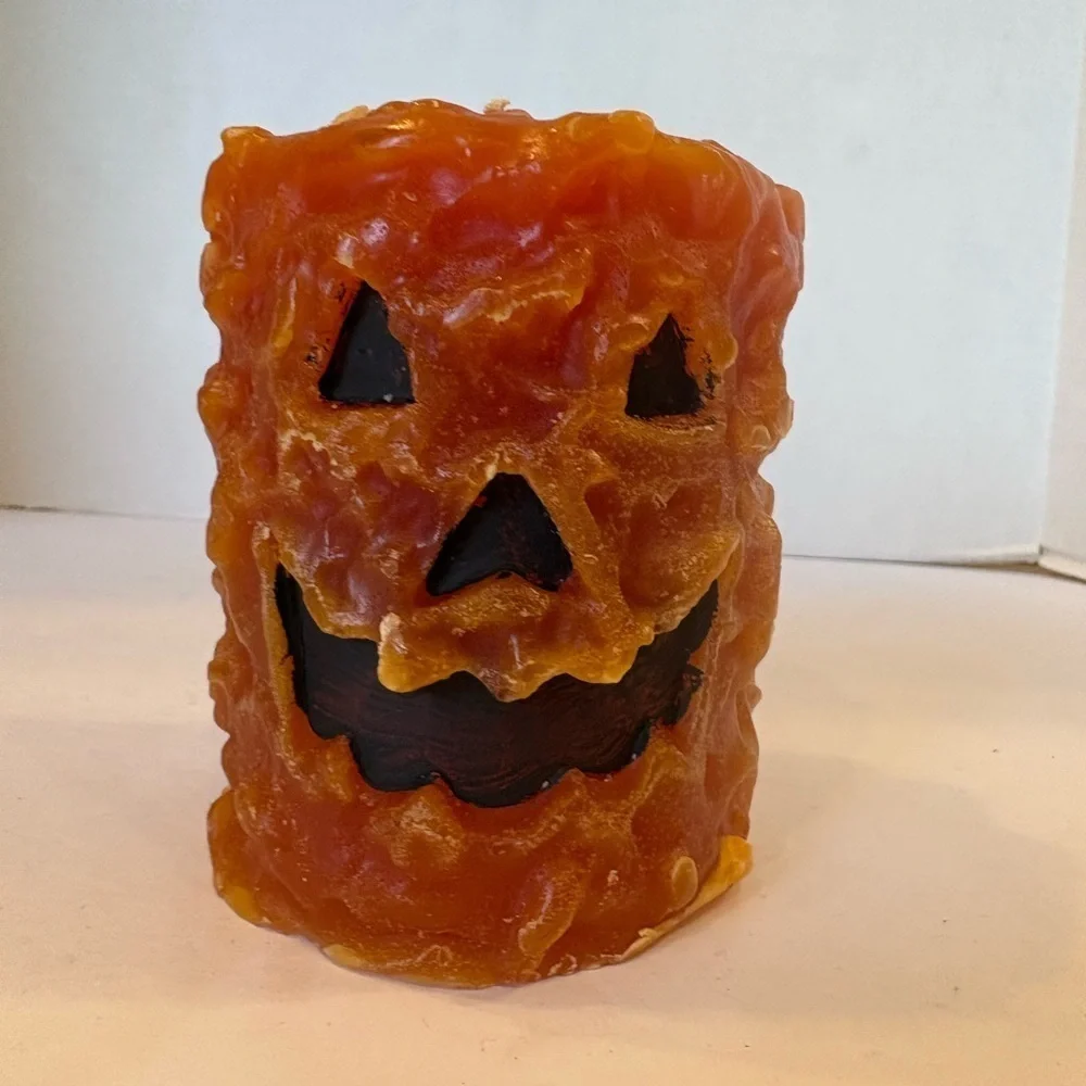 Jack-o-Lantern Pumpkin Orange Halloween decorative candle